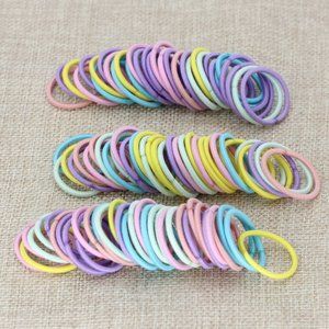 50-Pack Soft & Stretchy Nylon Elastic Hair Ties – 1.6-Inch Diameter – Seamless